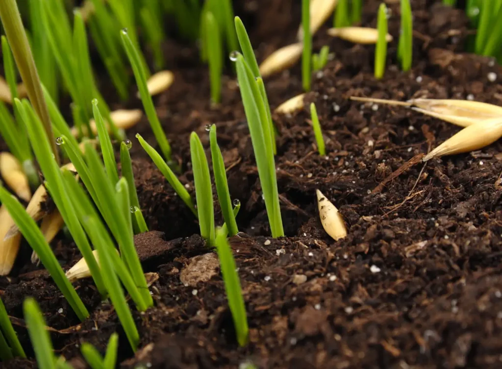 Element Turf & Outdoor Solutions - new grass sprouting from overseeding methods